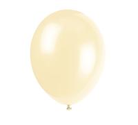 Unique Party 80021 - Palloncini in Lattice Avorio da 30cm, Confezione da 10