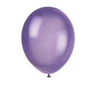 Unique Party 80027 - Palloncini in Lattice Viola Notte da 30cm, Confezione da 10