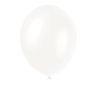 Unique- Palloncini perlati di Alta qualità, 30,5 cm, Bianco, 8 ct Lattice, Iridescent White, 30 cm, 80061