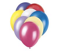 Unique Party 80152 - Palloncini in Lattice di Colori Pastello Perlaceo Assortiti da 30cm, Confezione da 8