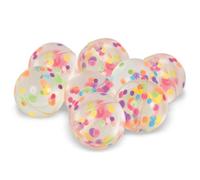 Unique Party 84756 - Regalini per Feste - Palline Rimbalzanti Riempite di Coriandoli - Sacchetto di 8