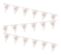 Unique Party 84841 - Striscione per Bandierine del 40° Compleanno - 2,74 m - Compleanno Glitz Oro Rosa