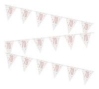 Unique Party 84845 - Striscione per Bandierine del 70° Compleanno - 2,74 m - Compleanno Glitz Oro Rosa