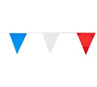 Unique Party- Bandierine-Rosso, Bianco e Blu-9,75 m, Blue, Confezione da 1 90302