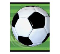 Unique Party Calcio - Buste Regalo per Festa, Bianco e Nero, 27313