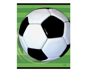 Unique Party Calcio - Buste Regalo per Festa, Bianco e Nero, 27313