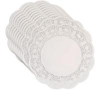Unique Party-Lace Round Doilies-12 | White Pcs. Centrini rotondi in pizzo, 30,5 cm, colore bianco, 12 pezzi, Tinta unita, 12'', 6806