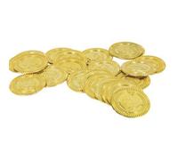 Unique Party - Monete d'oro in plastica - Pacco da 144 (SG16983)