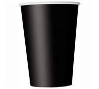 Unique Party- Party Paper Cups Set di 14 Bicchieri di Carta, Nero, 1 Unità (Confezione da 14), 32046