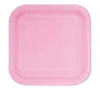 Unique Party - Piatti per Feste, 18 cm, 16 Pezzi, Colore Rosa (Baby Pink), 30880