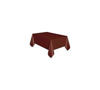 Unique Party- Plastic Tablecover Rectangle Tovaglia Plastificata, Marrone, 5076