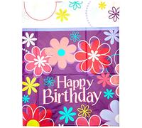 Unique Party Tovaglia di Plastica per Feste, Plastificata e Sagomata, Colore: Lavanda, a Fiori, 215 x 137,5 cm