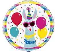 Unique- PARTYKIT Palloncino Compleanno-45 cm-Llama Party, Multicolore, large, 73237