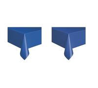 Unique- Plastic Tablecover Rectangle Tovaglia Plastificata, Tinta Unita, Blu Reale, 274 L x 137 W centimeters, 5085 (Confezione da 2)
