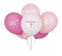 Unique Rosa Pz. Palloncini in lattice per cresima, bianco, 30,5 cm, 8 pezzi, 74832