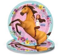 Unique Round Dinner Paper Plates - 9 Spirit Riding Free 8 Pcs