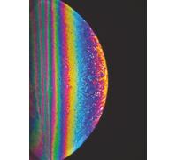 Unique sketchpad for kids or adults, 108 blank pages, 8.5x11.5", thicker weight paper, sturdy binding: Similar to 9x12" size, psychedelic planet-like ... liquid thin-film light interference patterns