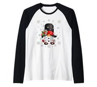 Unique Snowman GNOME Aesthetic Snowflake for Winter Grandma Maglia con Maniche Raglan