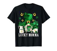 Unique St. Patricks GNOME Mom for Lucky Momma Cute Shamrock Maglietta