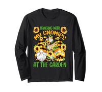 Unique Sunflower Gnomes Gardening - Hanging with My Gnomies Maglia a Manica