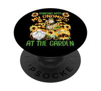 Unique Sunflower Gnomes Gardening - Hanging With My Gnomies PopSockets PopGrip Adesivo