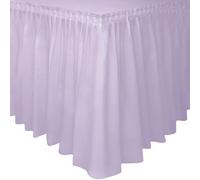 Unique- TableSkirt Gonna Plastificata da Tavola, Tinta Unita, Lavanda, 37 cm x 4.3 m, 50052