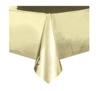 Unique- Tovaglia di Plastica-2,74 m x 1,37 m-Lamina d'oro, Gold, 50411