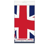 Unique Tovaglia in plastica, 2,74 m x 1,37 m, motivo: Union Jack, multicolore, 2,74 x 1,37 m, 28793
