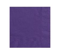 Unique- Tovaglioli di Carta, 20 Pezzi, Viola Profondo, 16,5cm, 3302