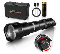 UniqueFire 2002D Vcsel 850nm IR Illuminator torcia luci per visione notturna, lente Fresnel Zoom infrarossi illuminatore IR Spotlight, interruttore dimmer rapido, illuminazione massima 1000 m