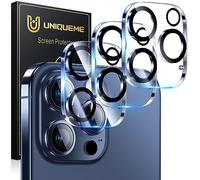 UniqueMe 3 Pezzi Pellicola Fotocamera Compatibile con iPhone 15 Pro/15 Pro Max, HD Schermo, la Fotografia con Flash non è Influenzata, Anti-graffio, Durezza 9H