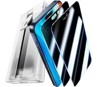 UniqueMe 360° Privacy Pellicola Protettiva per iPhone 15 Pro Max, con Telaio di Allineamento Automatico, Pellicola Privacy a 4 Vie, Installazione Rapida, Rimozione Automatica Della Polvere, 2 Pack