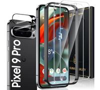 UniqueMe 4 Pezzi Pellicola Protettiva per Google Pixel 9 Pro, 2 Pezzi Pellicola Vetro Temperato per Google Pixel 9 Pro e 2 Pezzi Protezione Fotocamera, Durezza 9H, Resistente ai Graffi, Bubble Proof