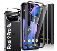 UniqueMe 4 Pezzi Pellicola Protettiva per Google Pixel 9 Pro XL, 2 Pezzi Pellicola Vetro Temperato per Pixel 9 Pro XL e 2 Pezzi Protezione Fotocamera, Durezza 9H, Resistente ai Graffi, Bubble Proof