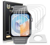 UniqueMe 5 Pezzi EPU Pellicola Protettiva per Apple Watch S10 46 mm, Senza Bolle, Trasparente HD Schermo Protettivo Facile con con Kit D'Installazione, Anti-Scratch