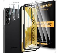 UniqueMe 5 Pezzi Pellicola Protettiva per Samsung S22, 3 Pezzi Pellicola Vetro Temperato per Samsung S22 e 2 Pezzi Protezione Fotocamera, Durezza 9H, Resistente ai Graffi, Bubble Proof