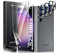 UniqueMe 5 Pezzi Pellicola Protettiva per Samsung S23 Ultra Pellicola, 2 Pezzi per Samsung S23 Ultra EPU Pellicola e 3 Pezzi Fotocamera, Senza Bolle, HD Trasparente