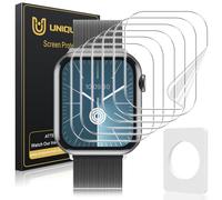 UniqueMe 6 Pezzi EPU Pellicola Protettiva per Apple Watch S10 46 mm, Senza Bolle, Trasparente HD Schermo Protettivo Facile con con Kit D'Installazione, Anti-Scratch