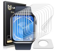 UniqueMe 8 Pezzi EPU Pellicola Protettiva per Apple Watch Series 10 46 mm - Senza Bolle, Trasparente HD Schermo Protettivo Facile con con Kit D'Installazione, Anti-Scratch