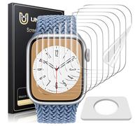 UniqueMe 8 pezzi per Apple Watch Pellicola protettiva per schermo da 41 mm per Apple Watch serie 9/8/7 [Pellicola flessibile di aggiornamento] An