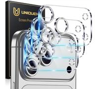 UniqueMe Compatibile con 3 pellicole protettive per obiettivo della fotocamera iPhone 17 Pro - [protezione anticaduta] [compatibile con custodie] schermo in vetro temperato 9H [aggiorna nuova versione