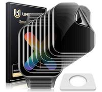 UniqueMe Confezione da 8 pellicole protettive per la privacy compatibili con Apple Watch Serie 10 da 42 mm, pellicola flessibile e senza bolle, in morbido TPU HD, trasparente, antigraffio, per iWatch