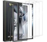 UniqueMe Pellicola Protettiva per Samsung Galaxy S24 Ultra, 3 Pezzi Vetro Temperato per Samsung Galaxy S24 Ultra Pellicola, Protezione Schermo, Antigraffio, Durezza 9H, HD Chiaro, Senza Bolle