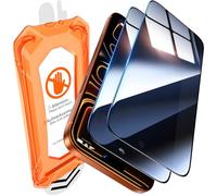 UniqueMe Pellicola protettiva privacy per iPhone 17 Pro, confezione da 2 [rimozione automatica della polvere] protezione completa dello schermo in vetro temperato 9H, anti-spia, senza bolle
