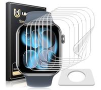 UniqueMe per Apple Watch Series 11 46mm Pellicola Protettiva, 8 Pezzi Pellicola EPU, Senza Bolle, Trasparente HD Schermo Protettivo Facile con con Kit D'Installazione, Anti-Scratch
