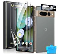 UniqueMe per Google Pixel 7 Pro Pellicola Protettiva - 2 Pezzi TPU Pellicola + 1 Pezzi per Google Pixel 7 Pro Protezione Fotocamera Vetro Temperato