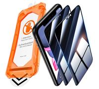 UniqueMe per iPhone 11/XR Privacy Pellicola Protettiva - [Protezione Completa del Display] Anti Spia Privacy Vetro Temperato per iPhone 11/XR, Installazione Automatica, 2 Pezzi