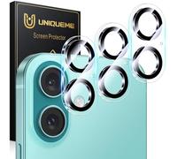 UniqueMe per iPhone 16/iPhone 16 Plus Pellicola Fotocamera - HD Schermo, la Fotografia con Flash non è Influenzata, Anti-graffio, Durezza 9H-3 Pezzi