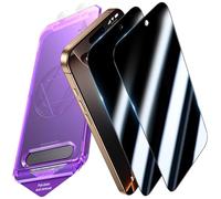 UniqueMe per iPhone 16 Pro Pellicola Privacy Protettiva - 2 Pezzi Vetro Privacy per iPhone 16 Pro, Rimozione Automatica Della Polvere, Anti-Spy, Auto Guarigione, Installazione Facile e Veloce