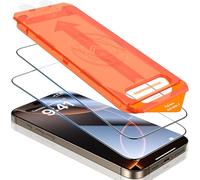 UniqueMe per iPhone 16 Pro Pellicola Protettiva - 2 Pezzi per iPhone 16 Pro Pellicola Vetro Temperato, Auto Guarigione, Rimozione Automatica Della Polvere, Installazione Facile e Veloce